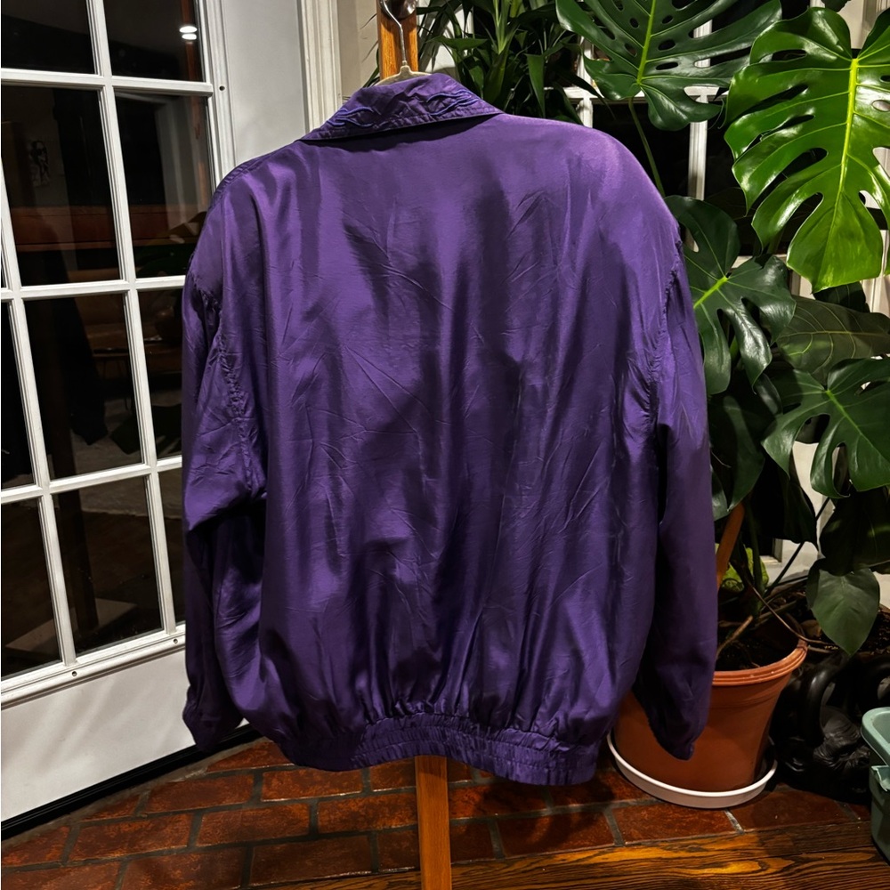 FUDA Silk Vintage Purple Women's Jacket - Picture 4 of 4